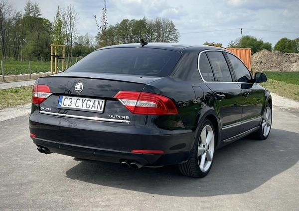 Skoda Superb cena 54900 przebieg: 249000, rok produkcji 2014 z Kuźnia Raciborska małe 301